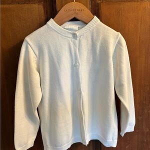 Little English White Knit Cardigan